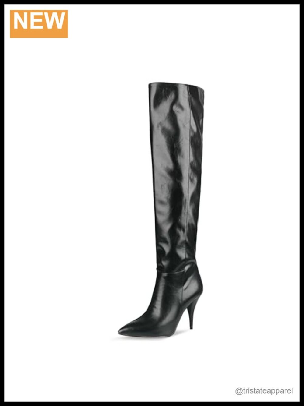 Over the Knee Boots Pointed Toe Stiletto Heel Faux Leather Microfiber Suede
